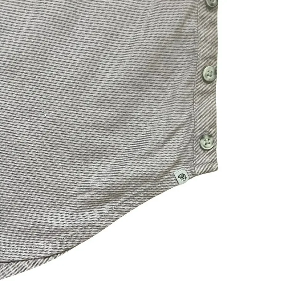 Mountain Hardwear Shirt Womens M Purple Stripe Stretch Flannel Button Up - Picture 10 of 10